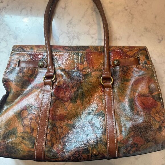Patricia Nash Fruit/Grape Pattern Leather Bag - Picture 7 of 16